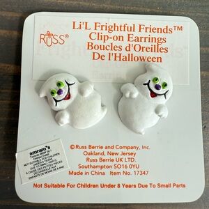 Vintage Halloween clip on earrings 👻RUSS /